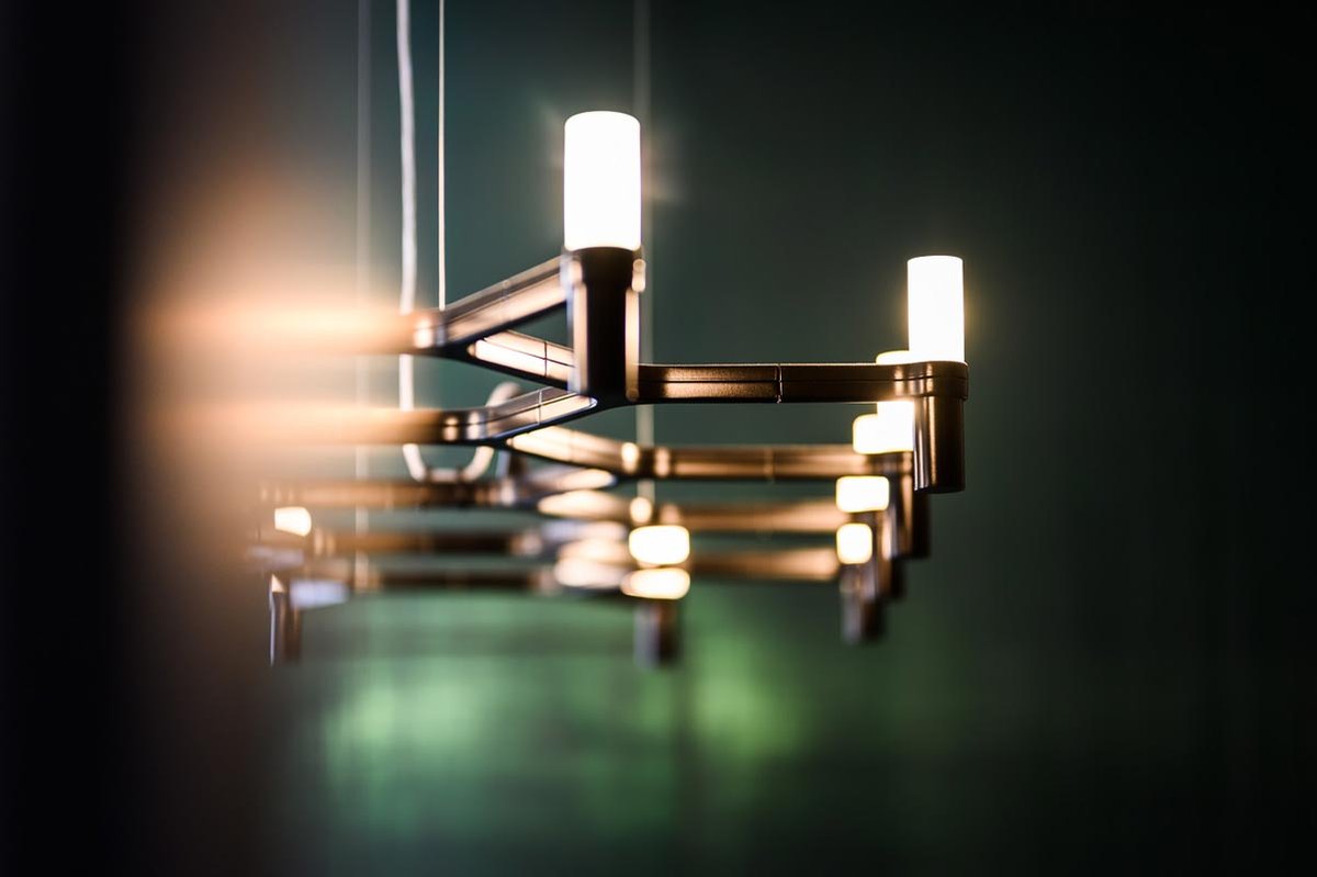 Photographie d'architecture intérieure détail d'un luminaire design