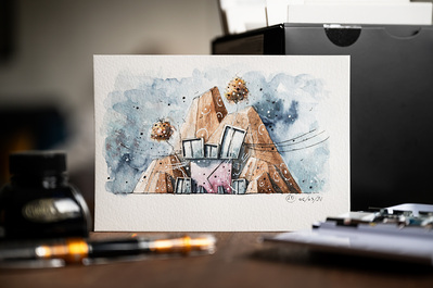 Photographie de dessin à l'encre et l'aquarelle
Lotfi Dakhli Photographe dessinateur