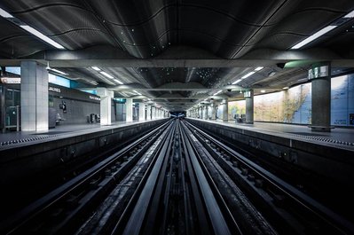 Photographie d'architecture station de métro Lyon 
Lotfi Dakhli Photographe