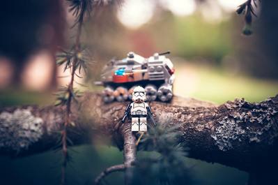 photographie créative et artistique  Lego Star Wars microfighters clone turbo tank