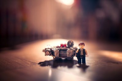 photographie créative et artistique  Lego Star Wars microfighters Millennium Falcon
