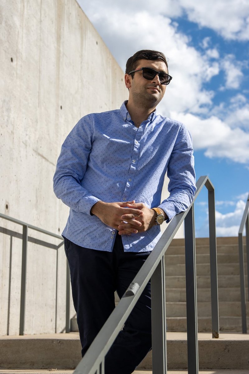 Clean and sharp men's lifestyle portrait