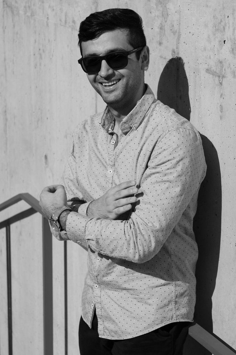 Timeless black and white male portrait
