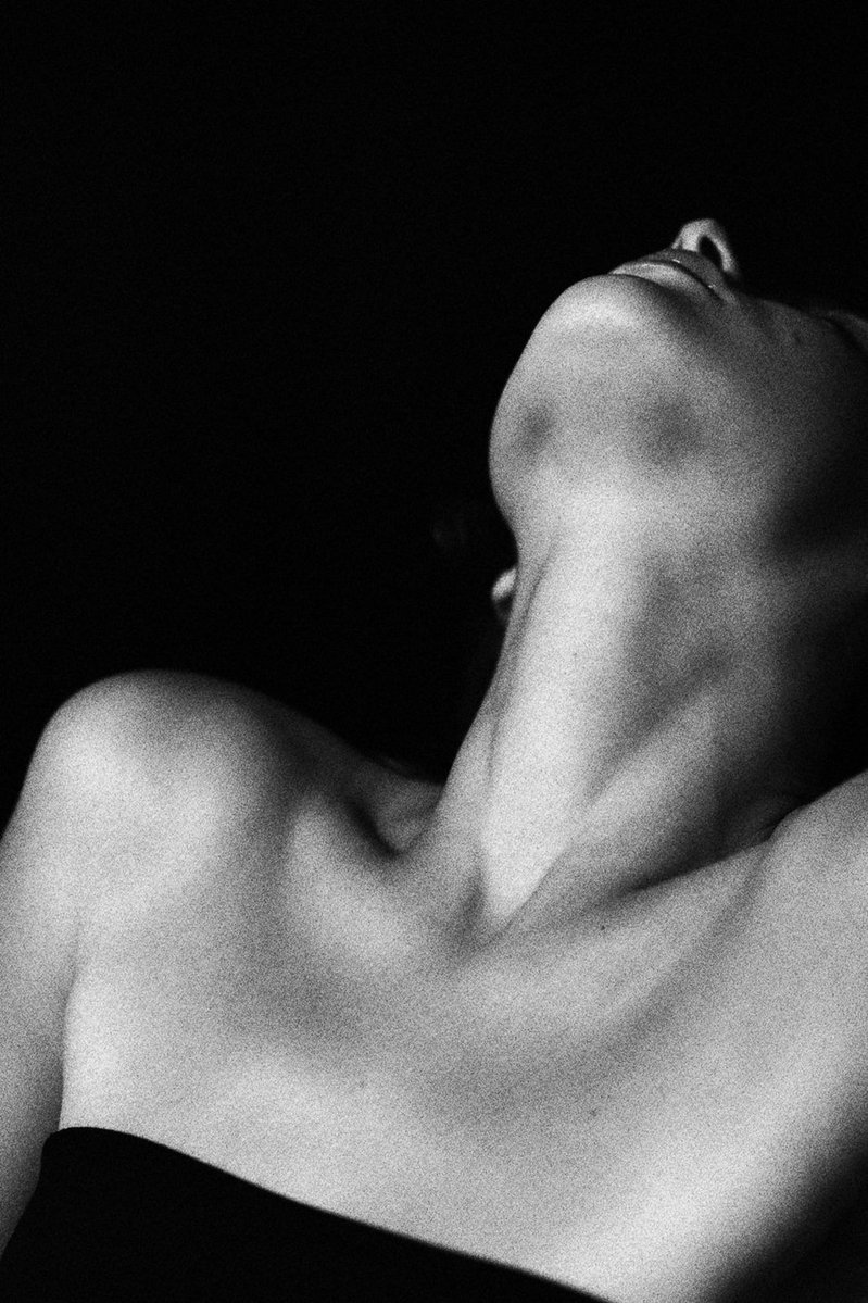 Abstract black-and-white fine art portrait