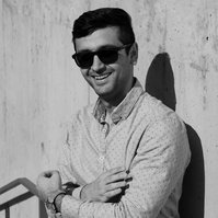 Timeless black and white male portrait