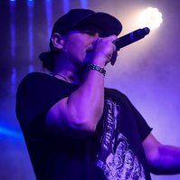 Austin hip-hop artist live on stage