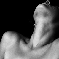 Abstract black-and-white fine art portrait