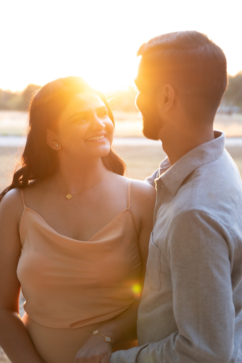 Romantic sunset maternity session in Austin