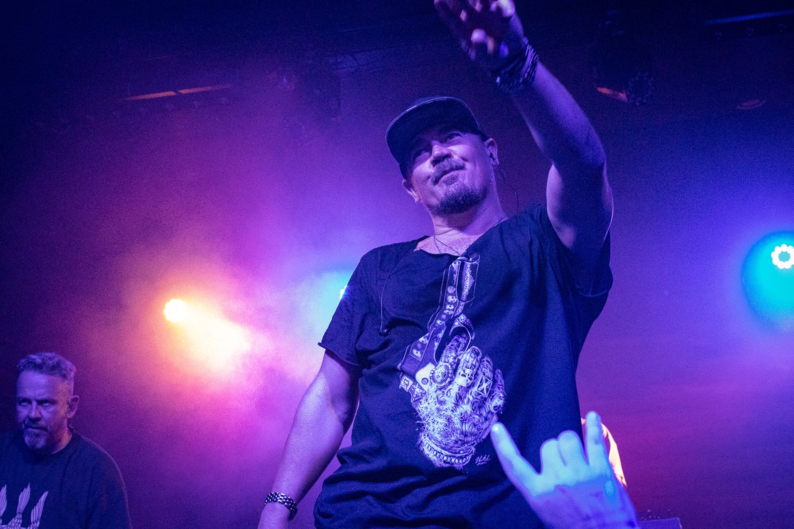 Powerful stage presence during Austin nightlife show