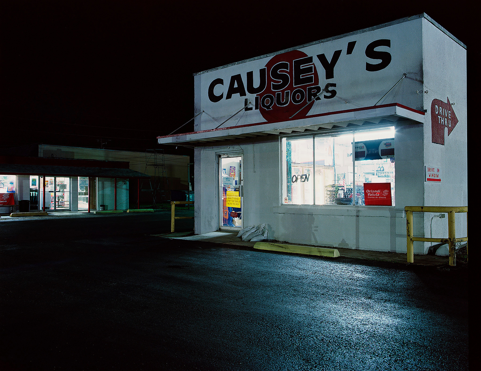 liqour store at night