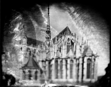 Vue des chapelles arrières de la cathédrale notre Dame d'Amiens par Sébastien Béghin à la chambre photographique 20x25