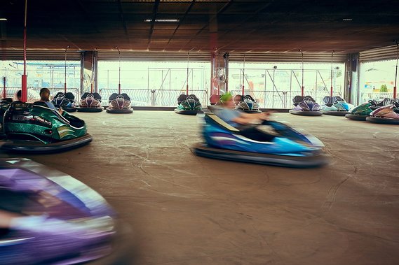 Bumper cars at orchard beach