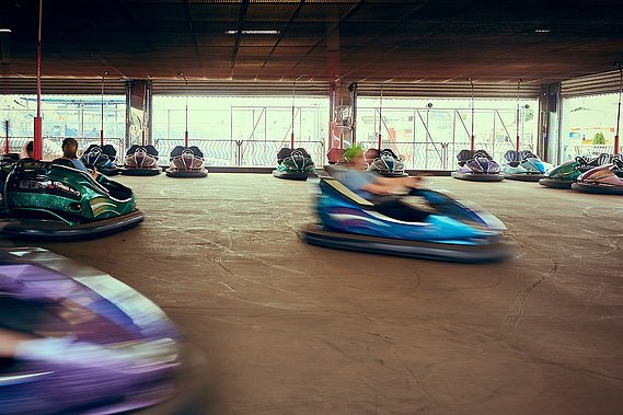 Bumper cars at orchard beach