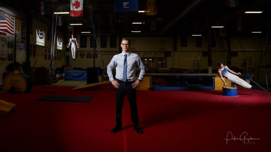 Gymnast Senior Picture - ready for college