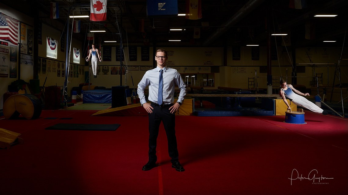Gymnast Senior Picture - ready for college