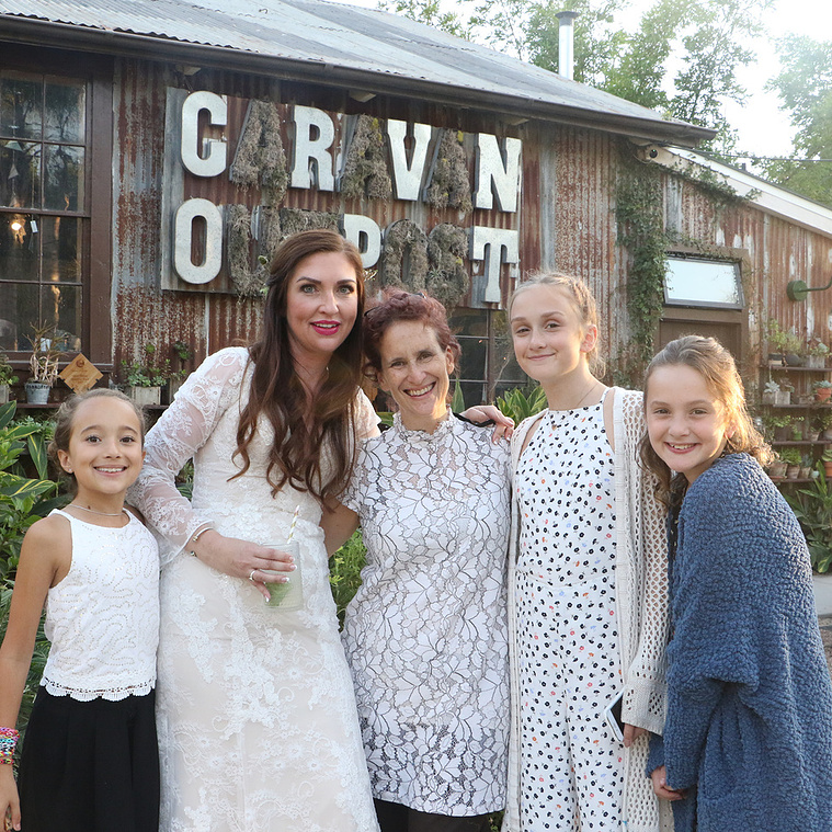 Melissa Cooperman here with the beautiful bride and family photographed at a travel wedding assignment in Ojai, CA .