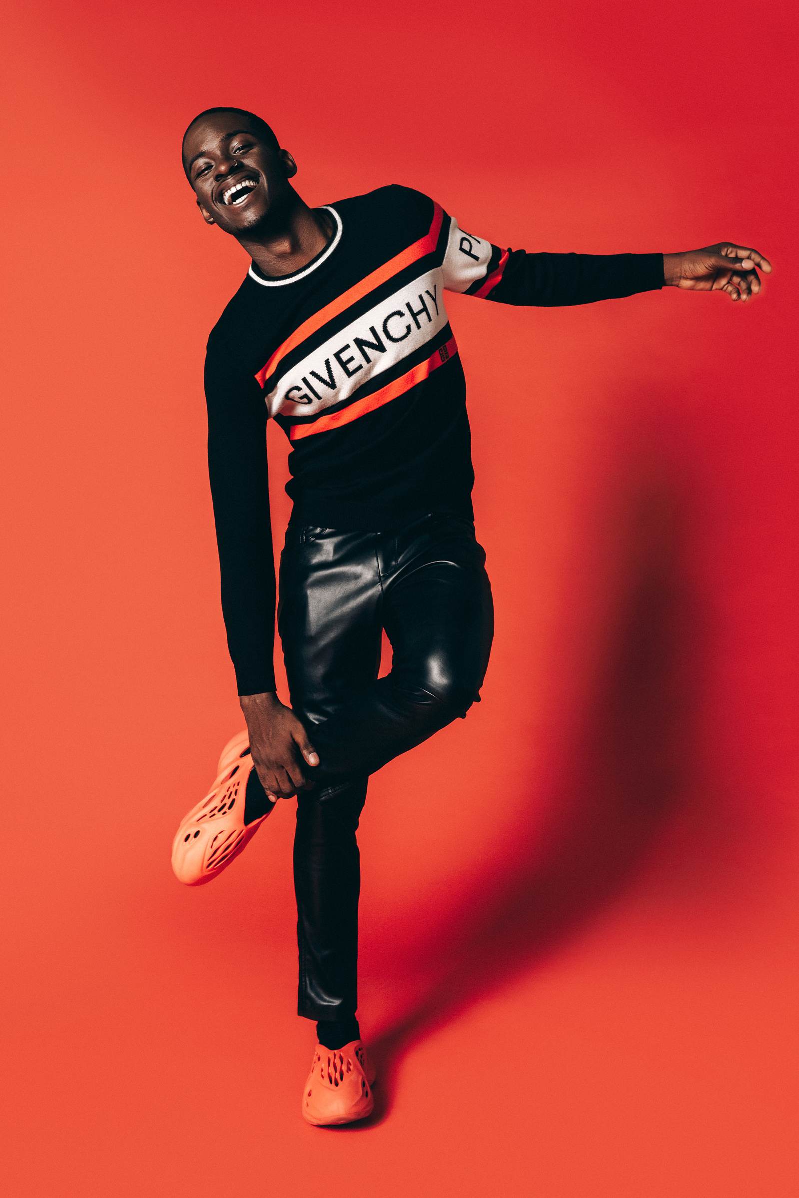 Givenchy editorial shoot with male model black