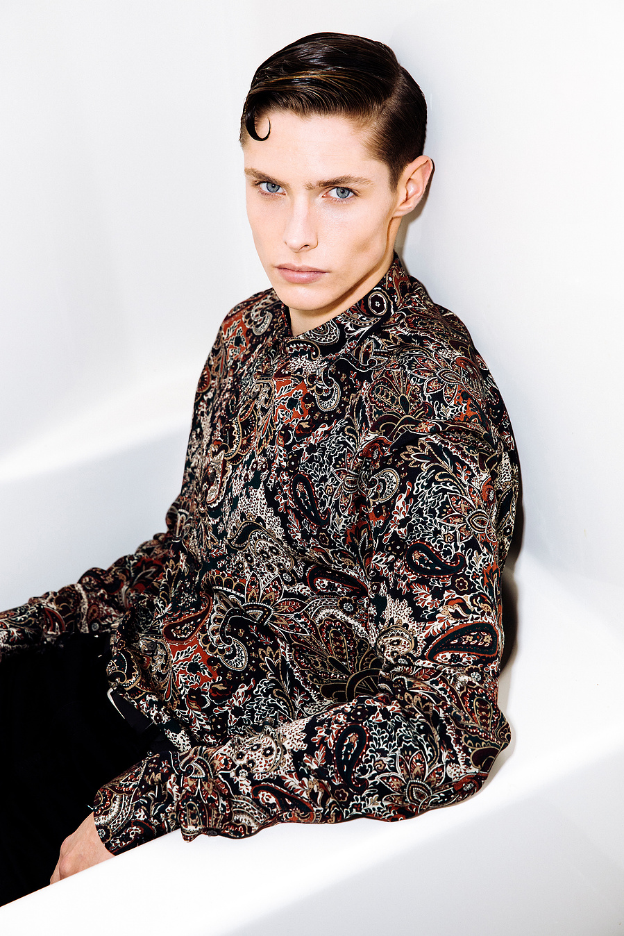 Male Model in editorial fashion shoot