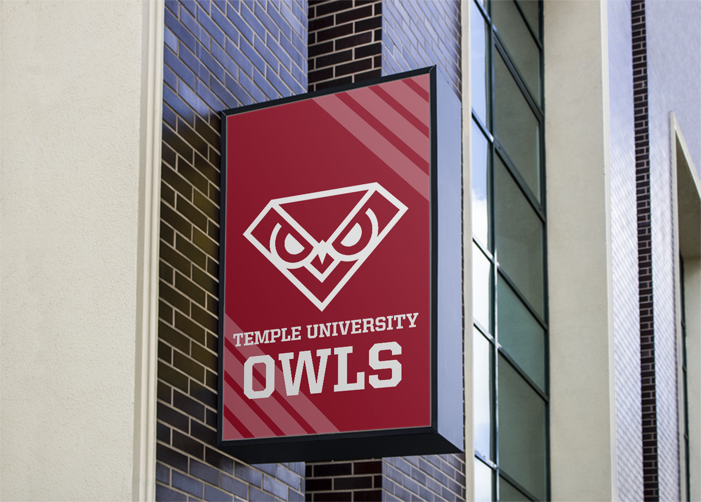 Proposed Temple Owl logo on building sign