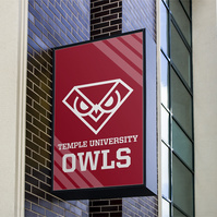 Proposed Temple Owl logo on building sign