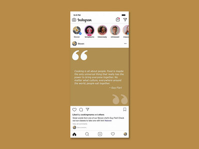 Instagram Mockup of Stoven Social media