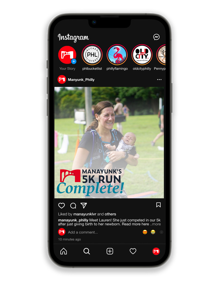 Mockup of Manayunk's Instagram post