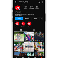 Mockup of Manayunk's Instagram homepage