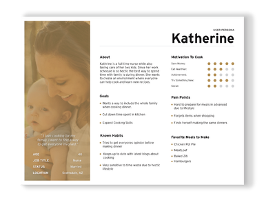 User Personas based on survey findings
