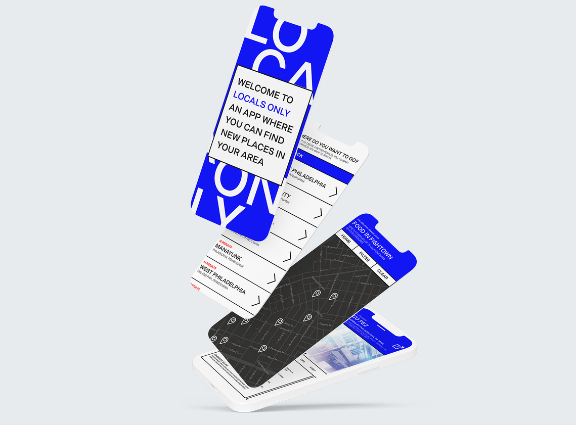 Phone mockup of Locals Only