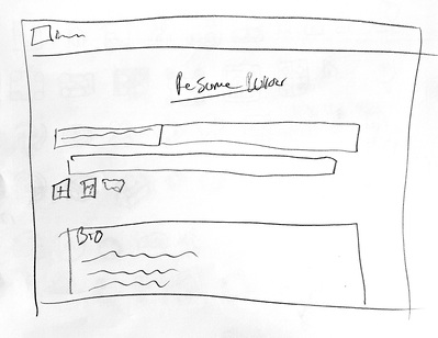 Pencil sketch of what the interface would look like