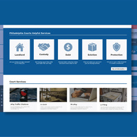 Interface displaying new Philadelphia Courts website 