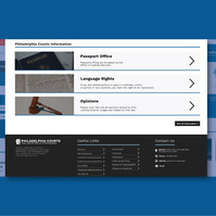 Interface displaying new Philadelphia Courts website 