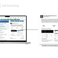 Laptop Mockup with Linkedin Embark displayed. Features are pulled out and highlighted in a larger format