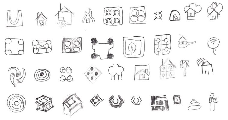 Sketches of Stoven logo