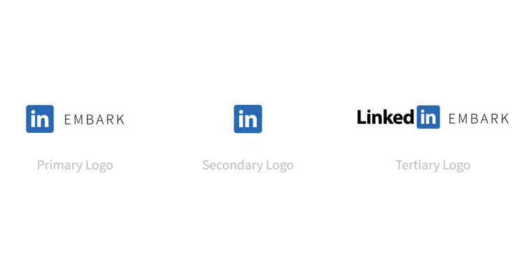LinkedIn Embark logos in different responsive versions
