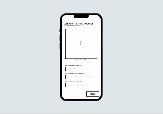 GIF walking through locals only app screens