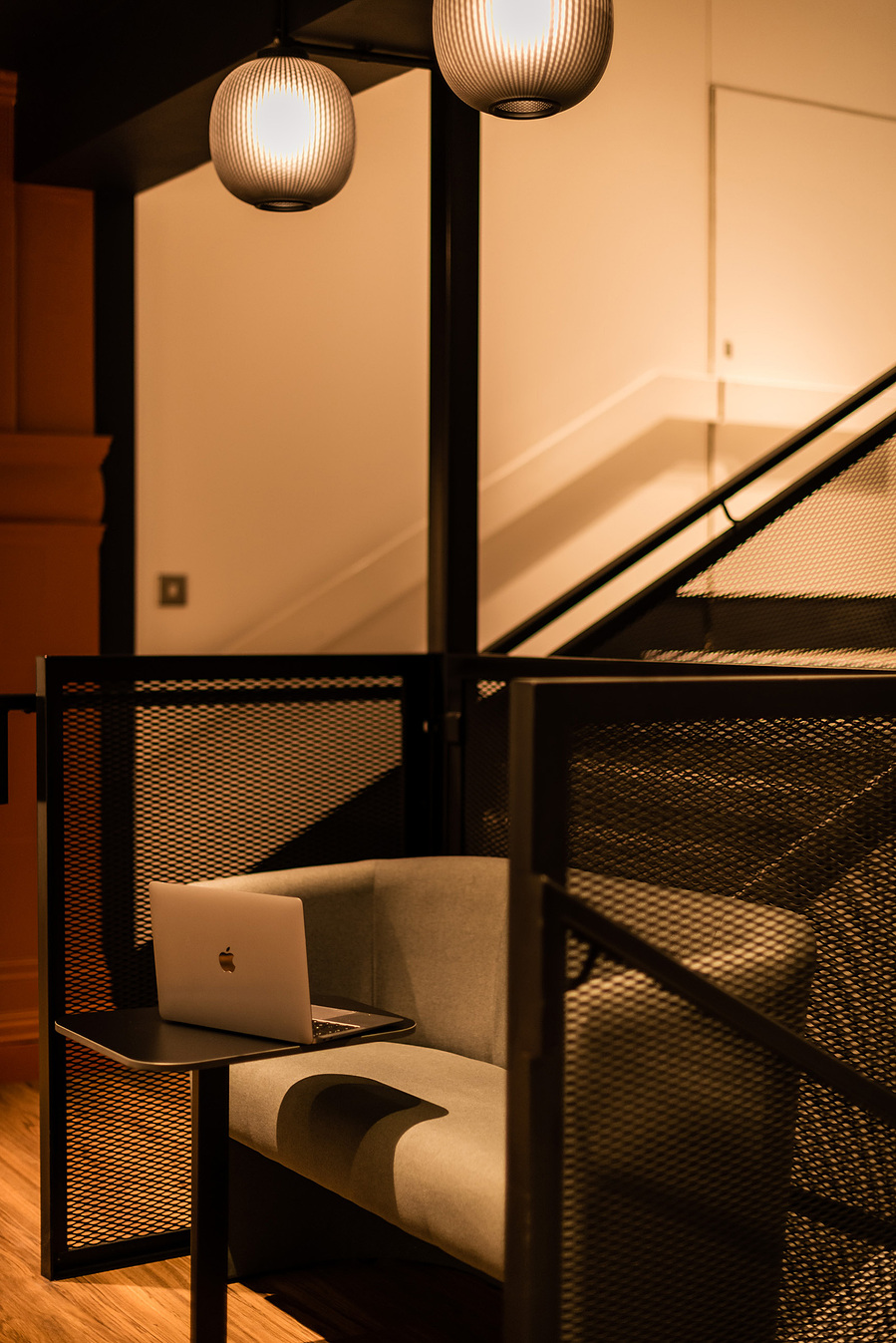 interior architecture photography of communal meeting area in modernised property