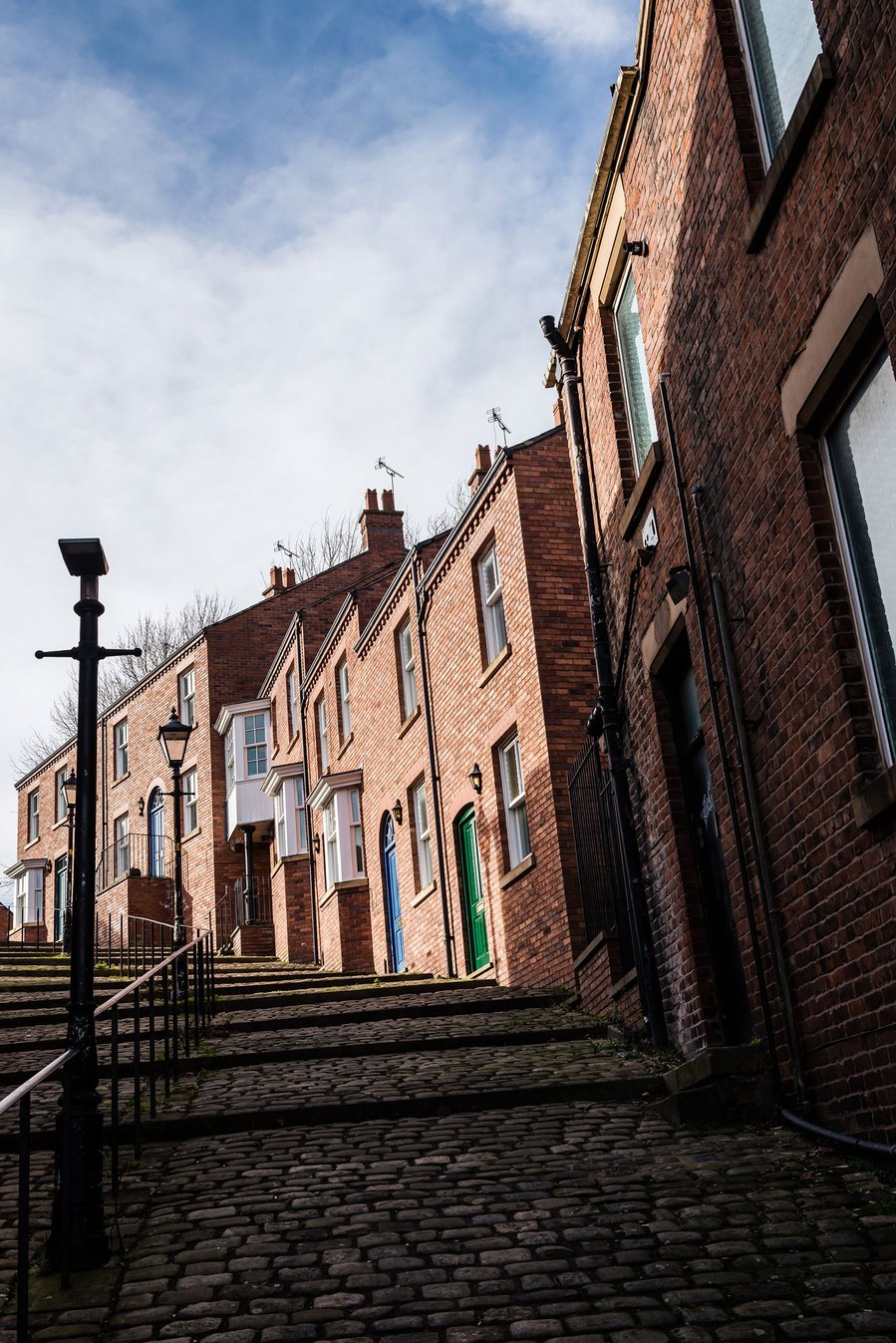 stockport lifestyle and placemaking photography, local street architecture
