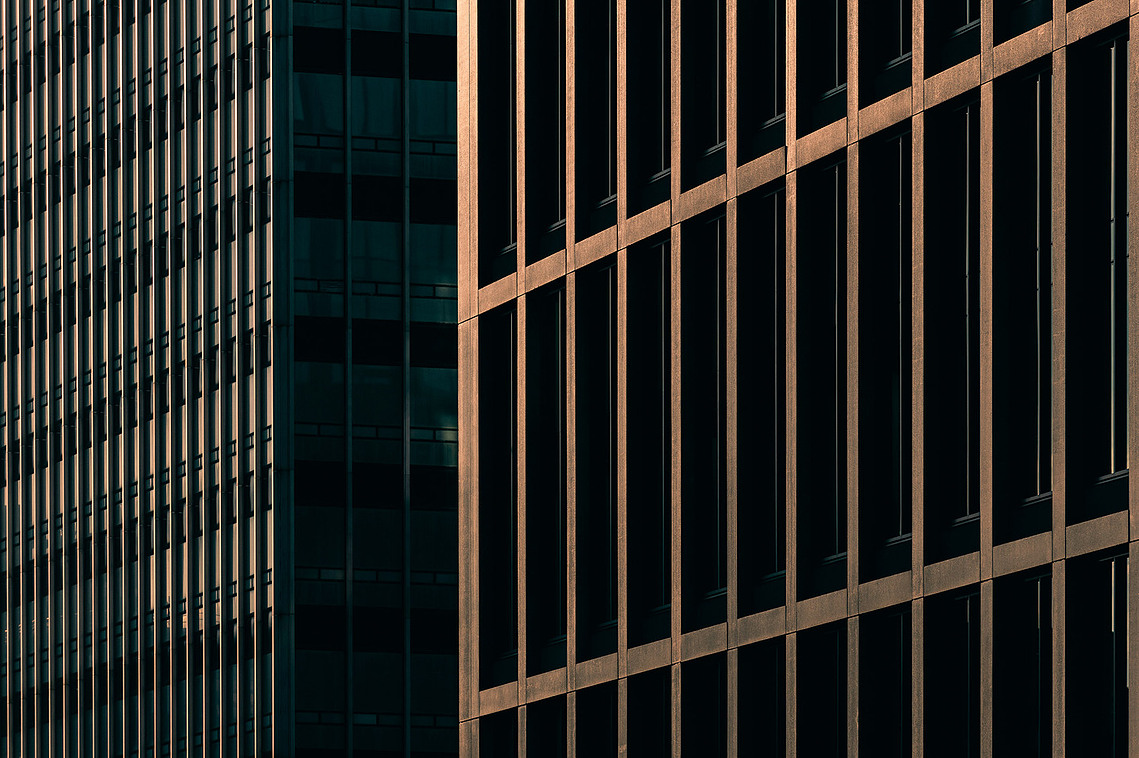 cropped image  of modern city building