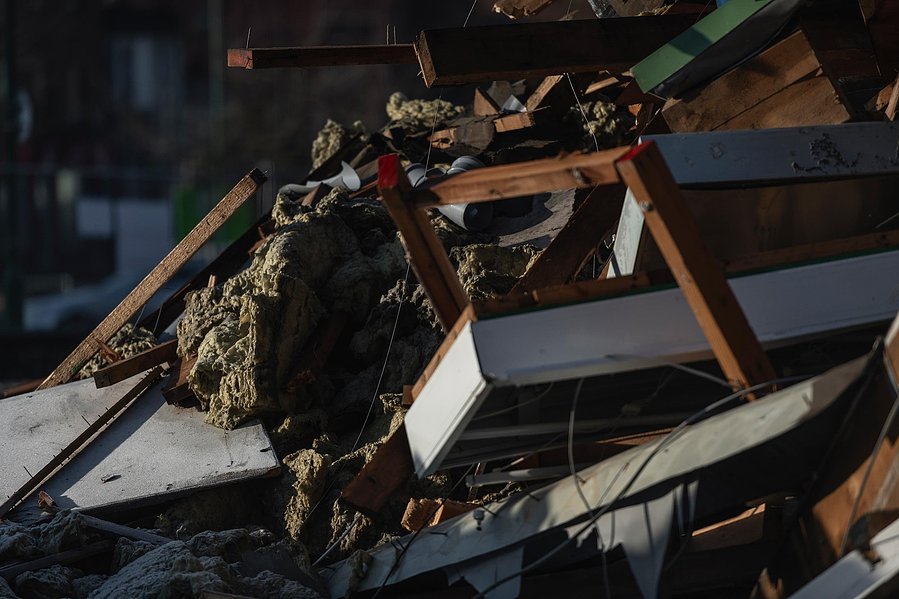 construction site, shopping centre, demolition and rubble, 