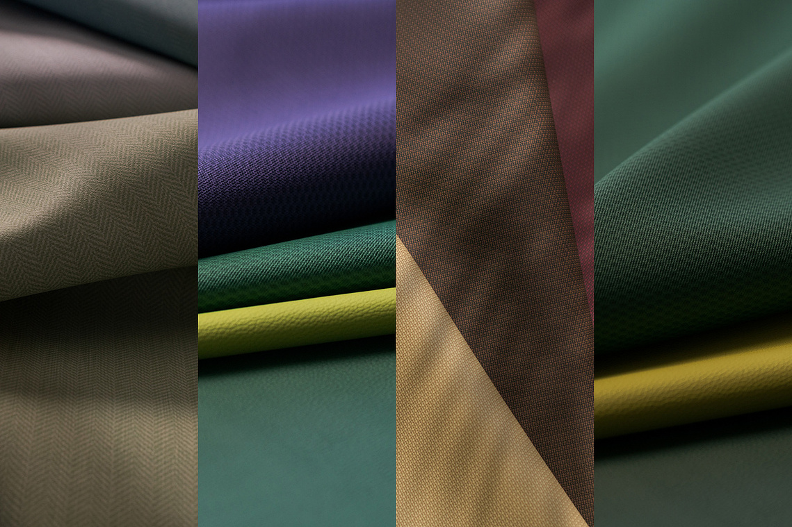 Creative photography for manufacturing brands showcasing fabric samples