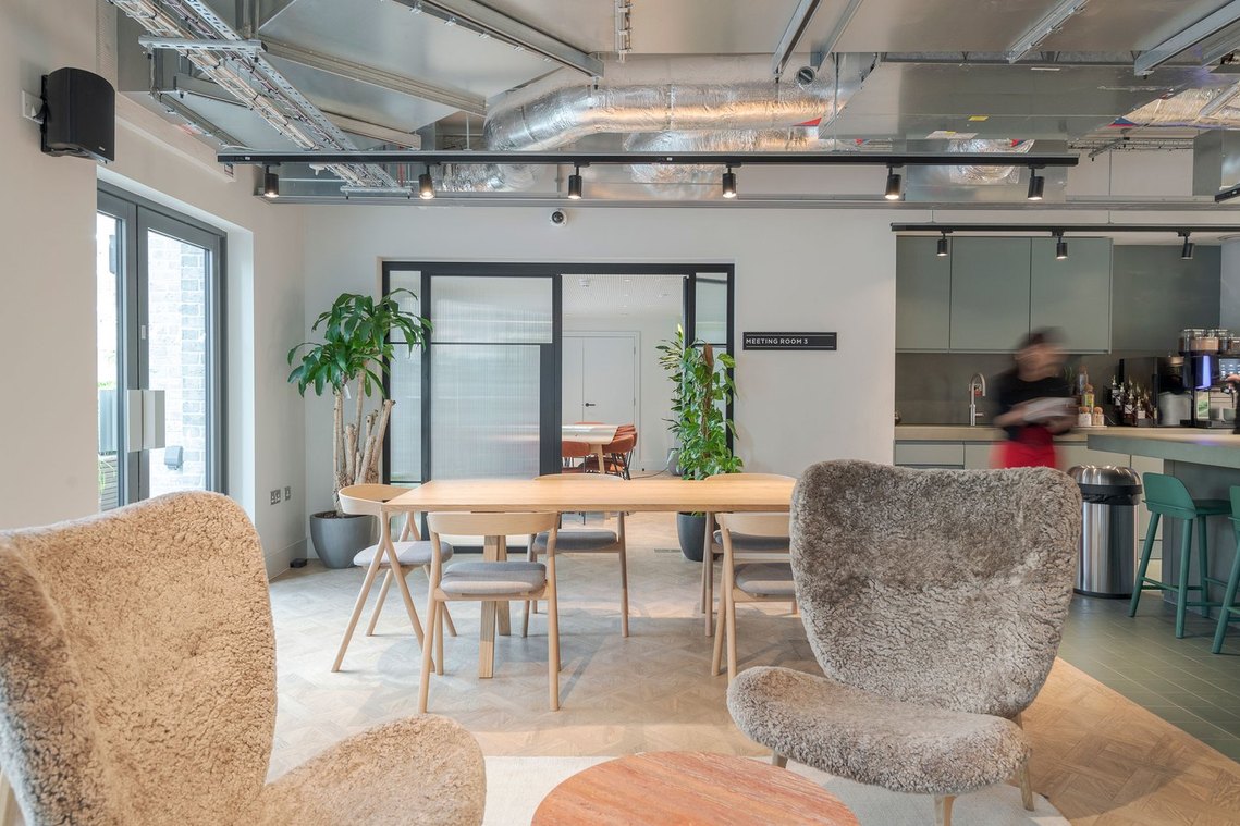 communal area, kitchen space, architecture photography, apartment building, London, daylight, sunshine, people lifestyle