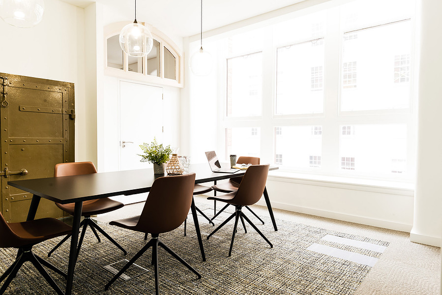 smaller meeting room in modernised manchester office building
