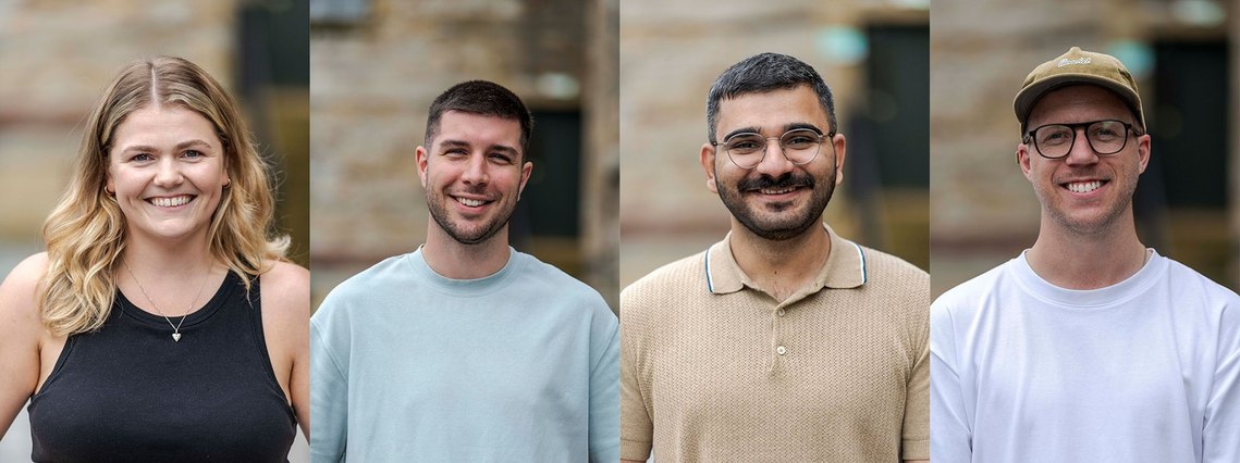 selection of team headshots taken outdoors 