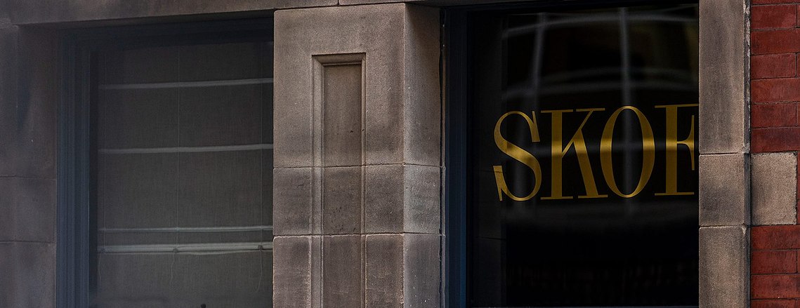 Manchester architecture and brands, Skof restaurant signage