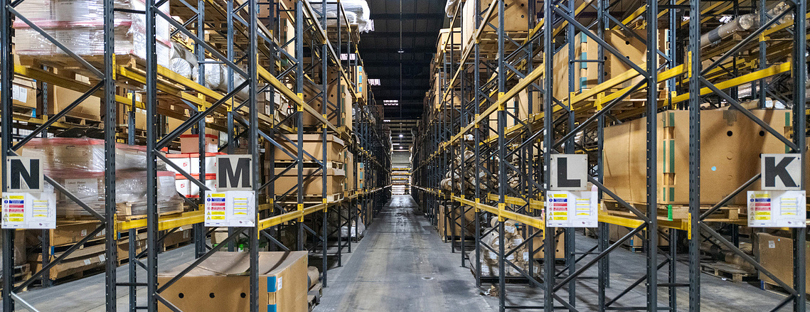 Documentary manufacturing photography capturing large warehouse space