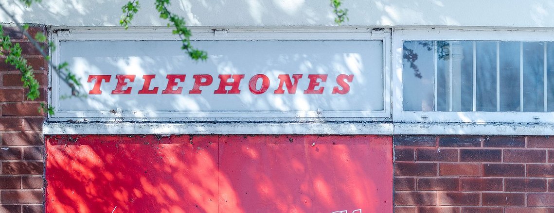 vintage signage in urban setting