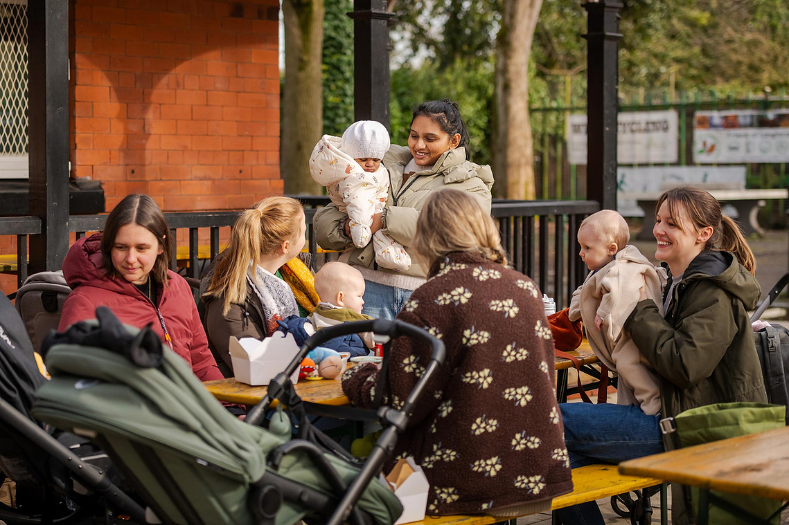 A public sector commercial photographer capturing community engagement and family lifestyle in a restored public parkland.