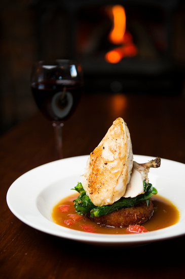 Good Food Review The Old Canberra Inn 2019. Pan fried Chicken supreme. Picture: Dion Georgopoulos