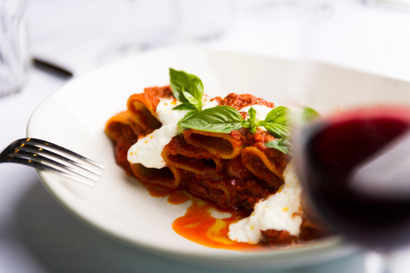 Good Food Review 2019 Italian and Sons Restaurant. Paccheri with N'duja & Straciatella. Photo: Dion Georgopoulos